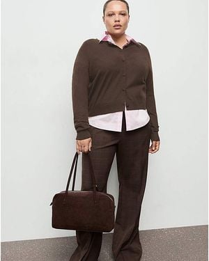 Mango Wool Mix Cardigan - Brown
