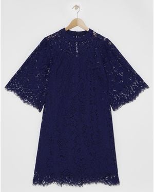 Joanna Hope Lace Swing Dress - Blue