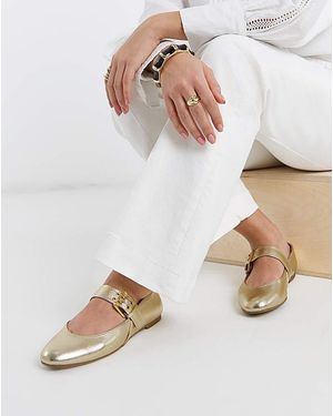 Simply Be Mary Jane Ballerinas Extra Wide Fit - White
