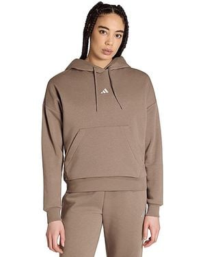 adidas Small Logo Hoodie - Brown