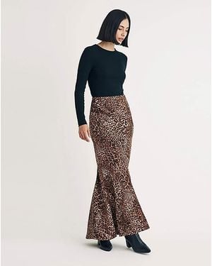Nobody's Child Peyton Leopard Skirt - Brown
