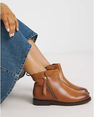 JD Williams Side Zip Ankle Boots E Fit - Blue