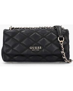 Guess Tamsin Quilted Cross-Body Bag - Black