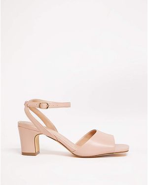 JD Williams Ankle Strap Block Heel Sandal E Fit - Pink