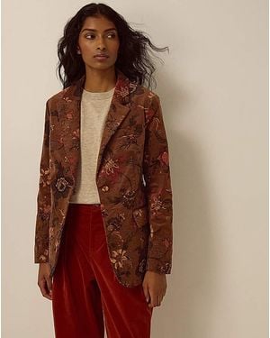 Monsoon Princella Floral Corduroy Blazer - Brown