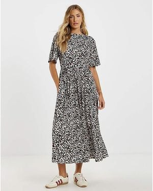 Simply Be Supersoft Boat Neck Midi Dress - White