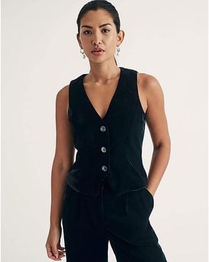 Nobody's Child Velvet Waistcoat - Blue