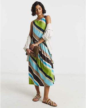 Simply Be Linen Midi Dress - White