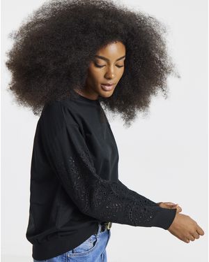 Simply Be Cut Work Sweatshirt - Black