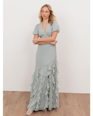 Anaya with love Metallic Thread Dress - Grey
