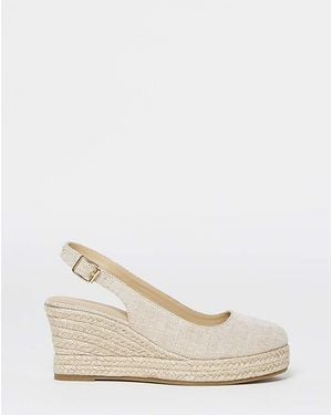 Simply Be Espadrille Wedge Slingback Wide Fit - Natural