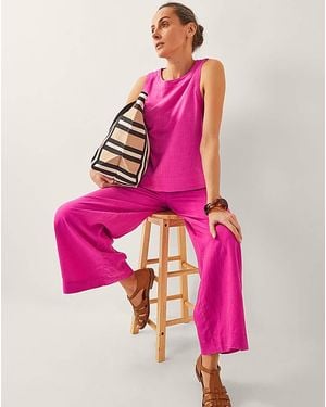 Monsoon Frida Wide-Leg Trousers - Pink