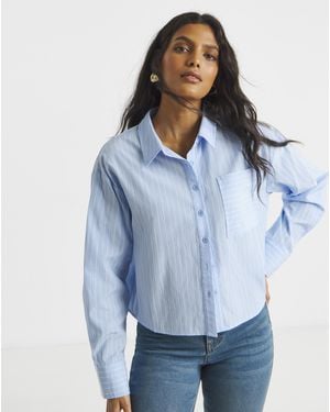 Simply Be Boxy Shirt - Blue