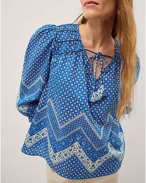 Monsoon Iggy Floral Print Blouse - Blue