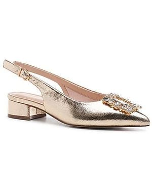 Paradox London Wide Fit Low Block Heels - White