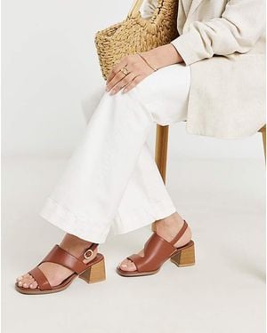 Simply Be Cut Out Heeled Sandals Wide Fit - Natural