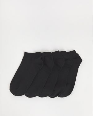 Pretty Secrets 5 Pack Super Value Trainer Liner Socks - Black