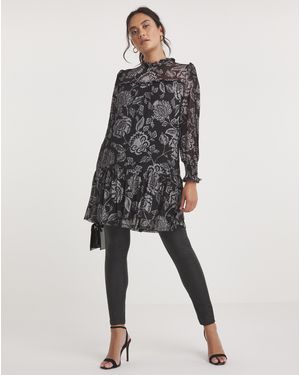 Joanna Hope Mesh Trapeze Tunic - White
