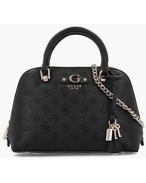 Guess Dita Dome Satchel Bag - Black