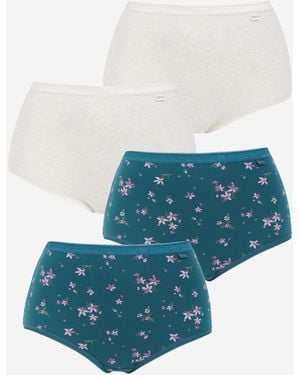 Slimma 4 Pack Full Fit Knickers - Blue