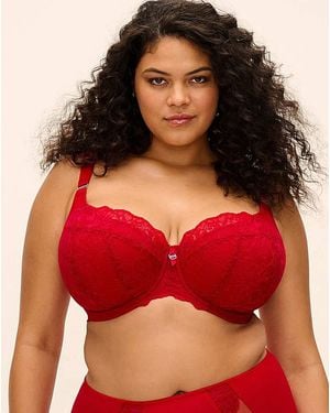 Elomi Brianna Padded Half Cup Bra - Red