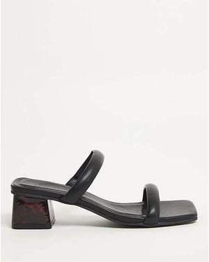 JD Williams Tortoise Heel Mule Sandal Eee Fit - Black