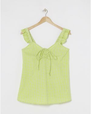 Simply Be Gingham Cami - Green