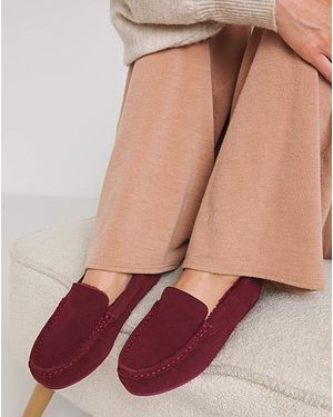 JD Williams Classic Moccasin Slipper E Fit - Purple