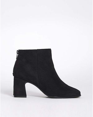 Simply Be Outside Zip Ankle Boot Wide - Black