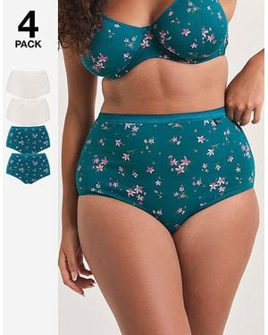 Slimma 4 Pack Full Fit Knickers - Blue