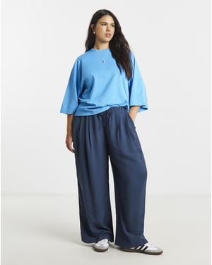 Simply Be Kimono Sleeve T-Shirt - Blue