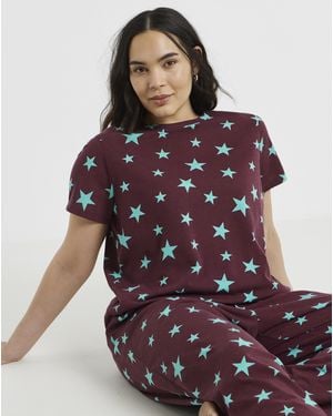 Pretty Secrets Star Print Pyjama Set - Red