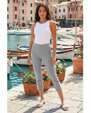 Roman Roman Cropped Stretch Trouser - Blue
