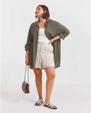 Simply Be Crinkle Shirt - Green