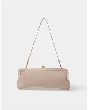 Accessorize Clip Frame Clutch Bag - Natural