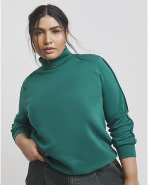 Simply Be Roll Neck Sweatshirt - Green
