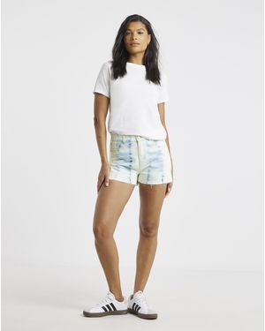 Simply Be Tie Dye Mom Short - Blue