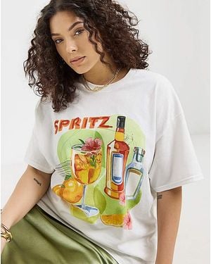 Simply Be Spritz Graphic T-Shirt - Grey