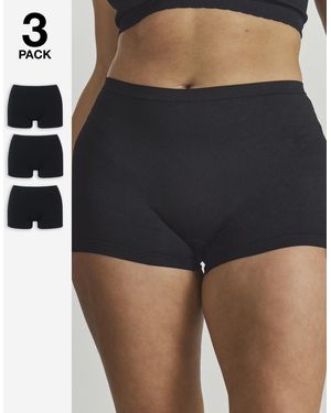 Pretty Secrets 3Pack Seamfree Boy Shorts - Black