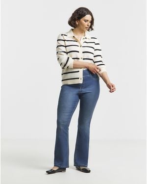 Simply Be Flared Pull On Jeggings - Blue