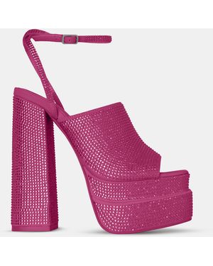Public Desire Runaway Wide Fit Sandals - Pink