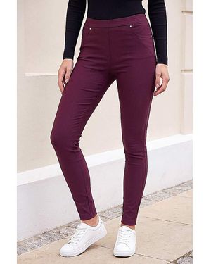 Roman Roman Fleece Lined Stretch Jean - Purple
