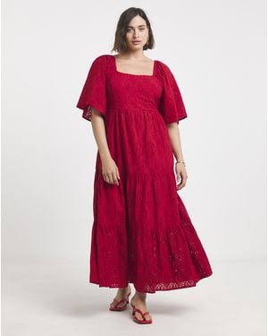 Simply Be Broderie Tiered Maxi Dress