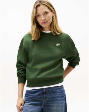 Tommy Hilfiger Script Fleece Sweatshirt - Green