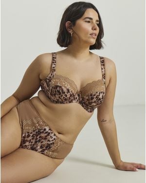 Elomi Lucie High Leg Knicker Wildcat - Brown