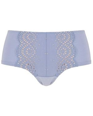 Pretty Secrets Broderie Cotton Short - Blue