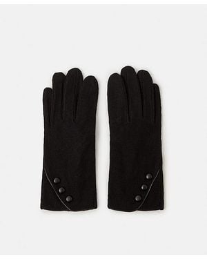 Accessorize Plain Wool Gloves - Black