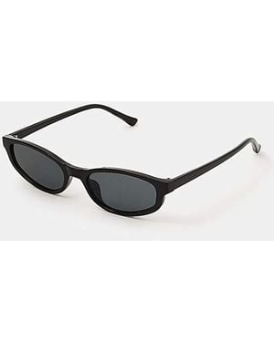 Accessorize Slim Rectangle Sunglasses - White
