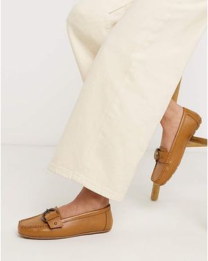 JD Williams Leather Driving Moccasin Ex Wide - Natural