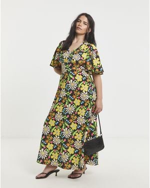 Twisted Wunder Kai Floral Dress - Green